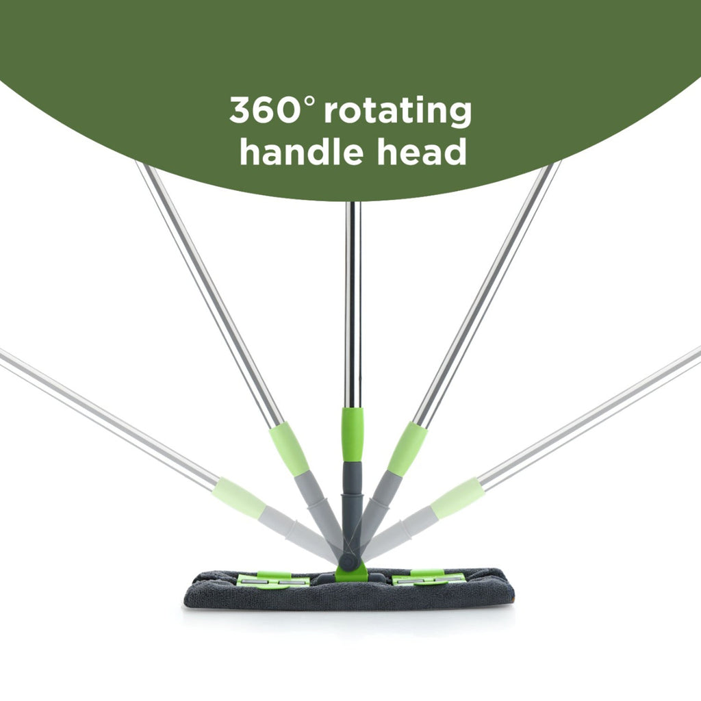 ALVENZA Microfiber Flat Mop – Wet & Dry, 360° Rotating Head | Ganesh