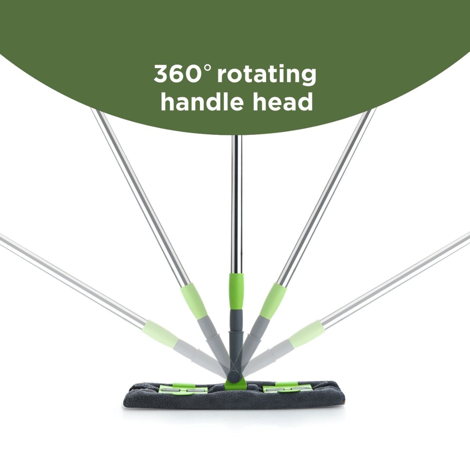 ALVENZA Microfiber Flat Mop – Wet & Dry, 360° Rotating Head | Ganesh