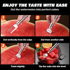 Watermelon Slicer 2-in-1 Cutter & Server for Easy Fruit Prep - Front View