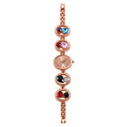 Rose Gold Bracelet Watch – Women's Analog with Crystal Stones