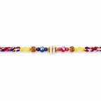 ALVENZA Rainbow Beaded Charm Rakhi with Colorful Festive Style and Playful Bracelet Look