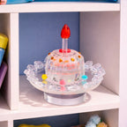 ALVENZA Rotating Crystal Cake Showpiece – Elegant Table Centerpiece for Occasions