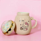 ALVENZA Ceramic Mug with Dome Lid – Stylish & Keeps Drinks Warm