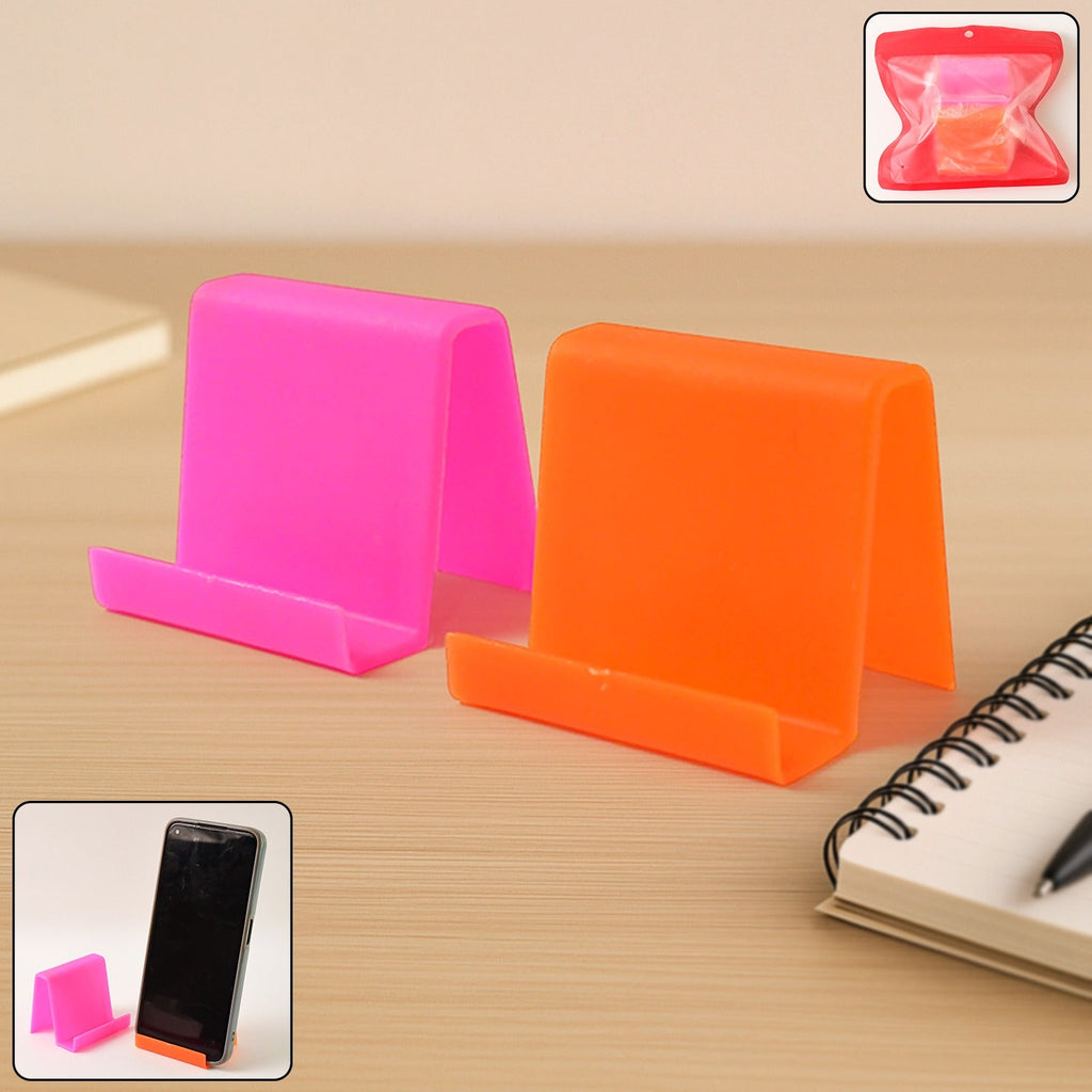 ALVENZA Mobile Phone Stand – Durable Plastic with Angled Support (2 Pc, Mixed Colors)