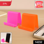 ALVENZA Mobile Phone Stand – Durable Plastic with Angled Support (2 Pc, Mixed Colors)