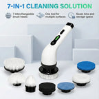 ALVENZA Electric Spin Scrubber Brush – 7-in-1 Cordless Cleaning Tool