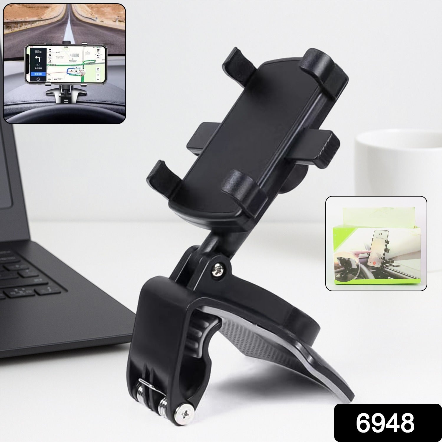 ALVENZA Universal Mobile Phone Holder – Secure Clip with 360° Rotation