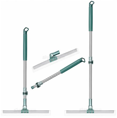 ALVENZA 3-in-1 Magic Silicone Floor Wiper Broom | Bathroom, Floor & Glass Cleaning Squeegee | Hair, Water & Dust Remover | 180° Rotating Head | Stainless Steel Handle - Gallery Image 9