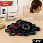 Small Hairbands Multicolour Rubber Bands (Pack of 100) | Calm & Curl - Side View