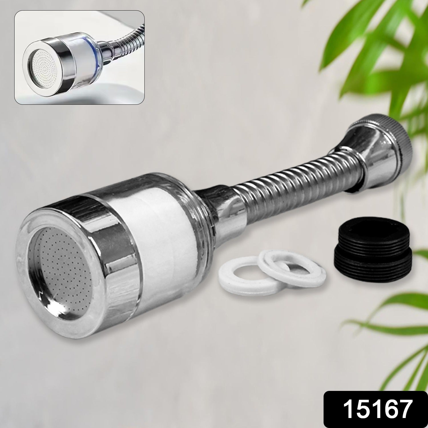 Water-Saving Faucet Sprinkler Flexible Spray Aerator - Side View