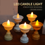 ALVENZA Water Sensor LED Diyas Set – Flameless White Decorative Lights