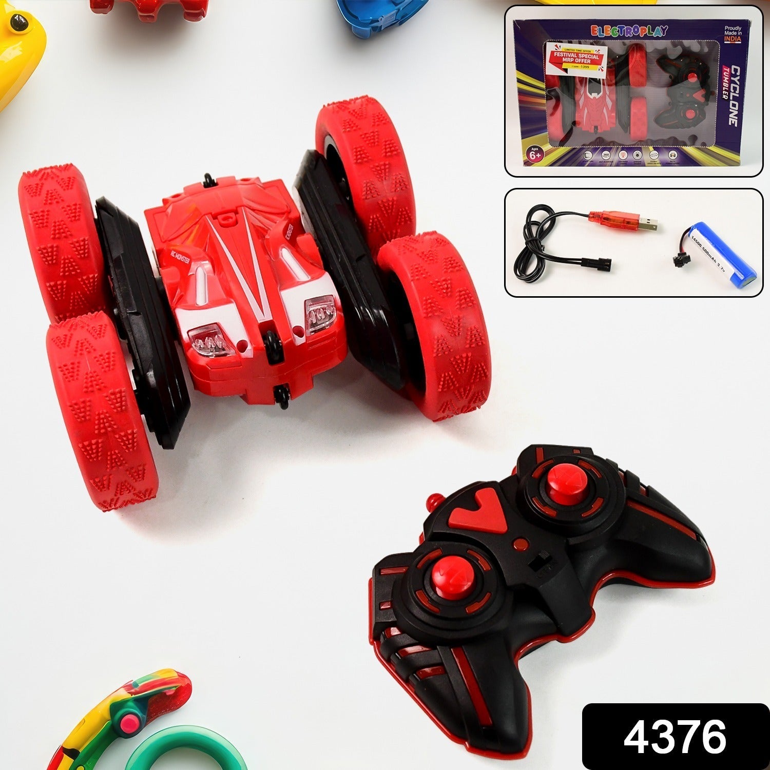 ALVENZA Remote Control Stunt Car – 360° Flips & All-Terrain Tires