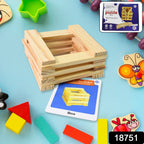 Wooden Pattern Puzzle Brain Game for Kids & Adults | Puzzle Vista - Side View