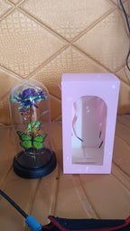 ALVENZA LED Preserved Rose – Romantic Decorative Light with Butterfly