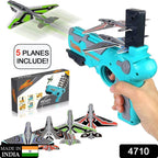 ALVENZA Airplane Launcher Toy – 5 Foam Planes & Gun | Play & Move