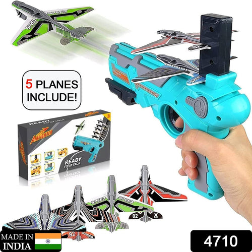 ALVENZA Airplane Launcher Toy – 5 Foam Planes & Gun | Play & Move