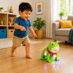 ALVENZA Pull-Along Frog Toy – Bright Lights & Engaging Music for Toddlers