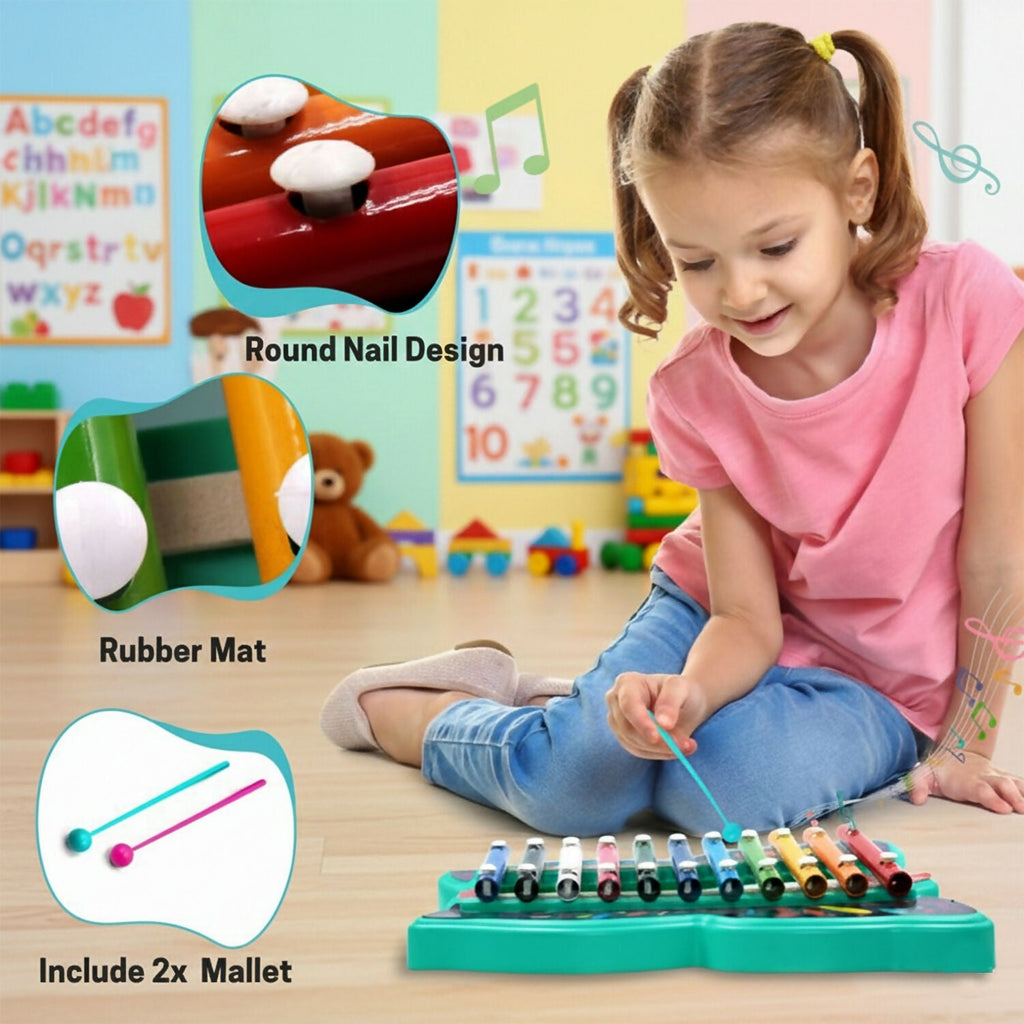 ALVENZA Butterfly Xylophone – Colorful 12-Tone Musical Learning Toy