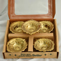 Decorative Ceramic Diya – Elegant Gold PVD Finish for Festive Decor