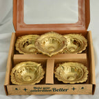 Decorative Ceramic Diya – Elegant Gold PVD Finish for Festive Decor