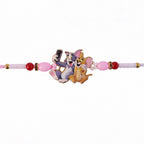 ALVENZA Kids Rakhi - Cute Cartoon Cat & Mouse Selfie Design for Siblings