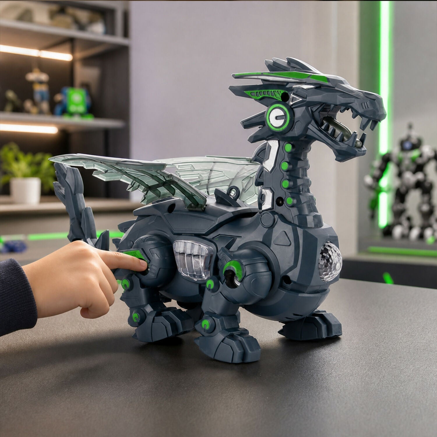 ALVENZA Walking Dinosaur Toy – Realistic Movements & Light Effects for Kids
