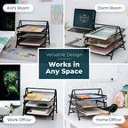 ALVENZA Organizer Rack – Durable 3-Tier Metal Storage for Office & Home