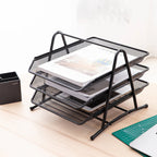 ALVENZA Organizer Rack – Durable 3-Tier Metal Storage for Office & Home