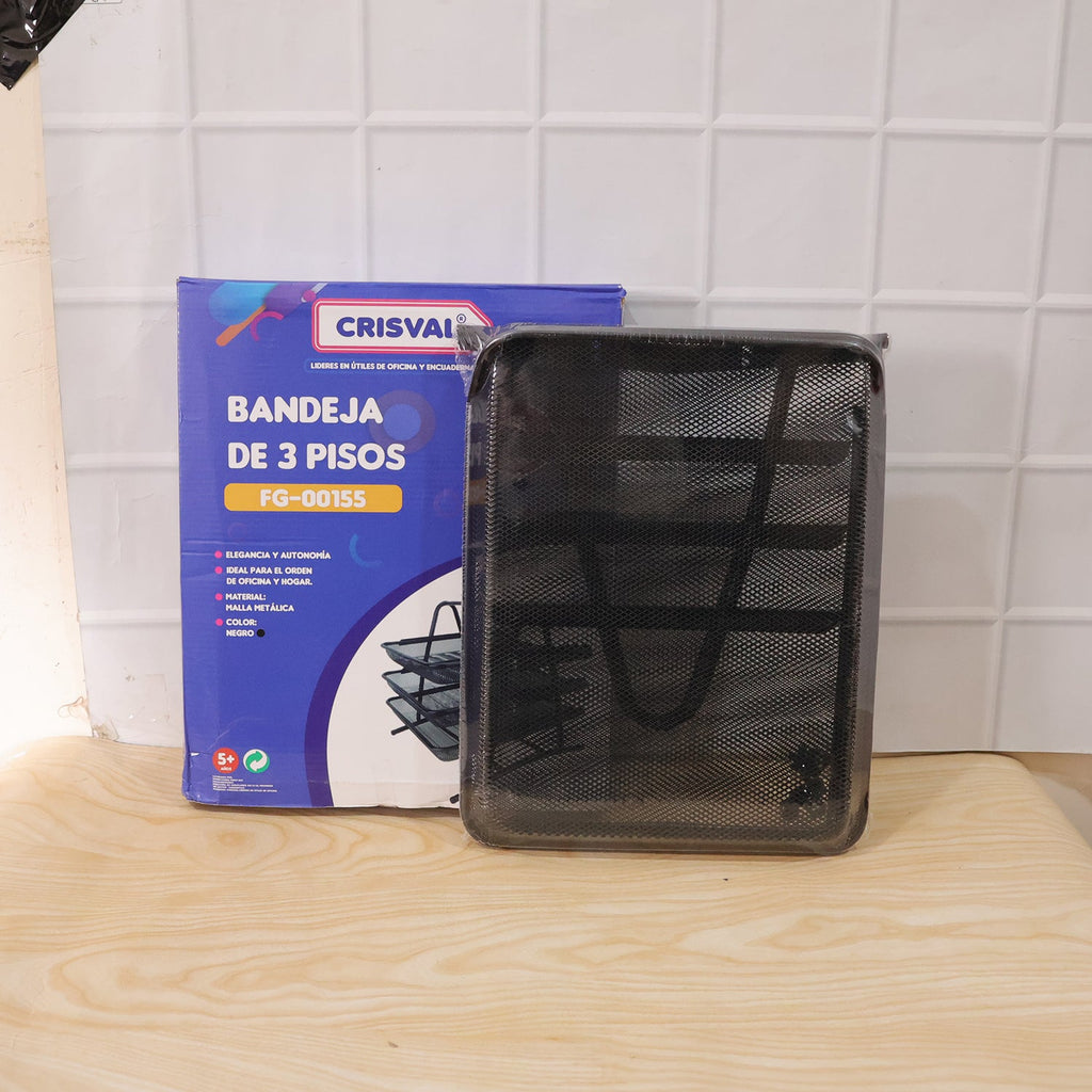 ALVENZA Organizer Rack – Durable 3-Tier Metal Storage for Office & Home