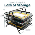 ALVENZA Organizer Rack – Durable 3-Tier Metal Storage for Office & Home