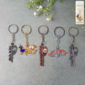 ALVENZA Krishna Theme Keychain Set – Durable Spiritual Metal Keychains