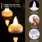 Flameless Floating Candles Safe & Long-lasting Water Decor - Back View