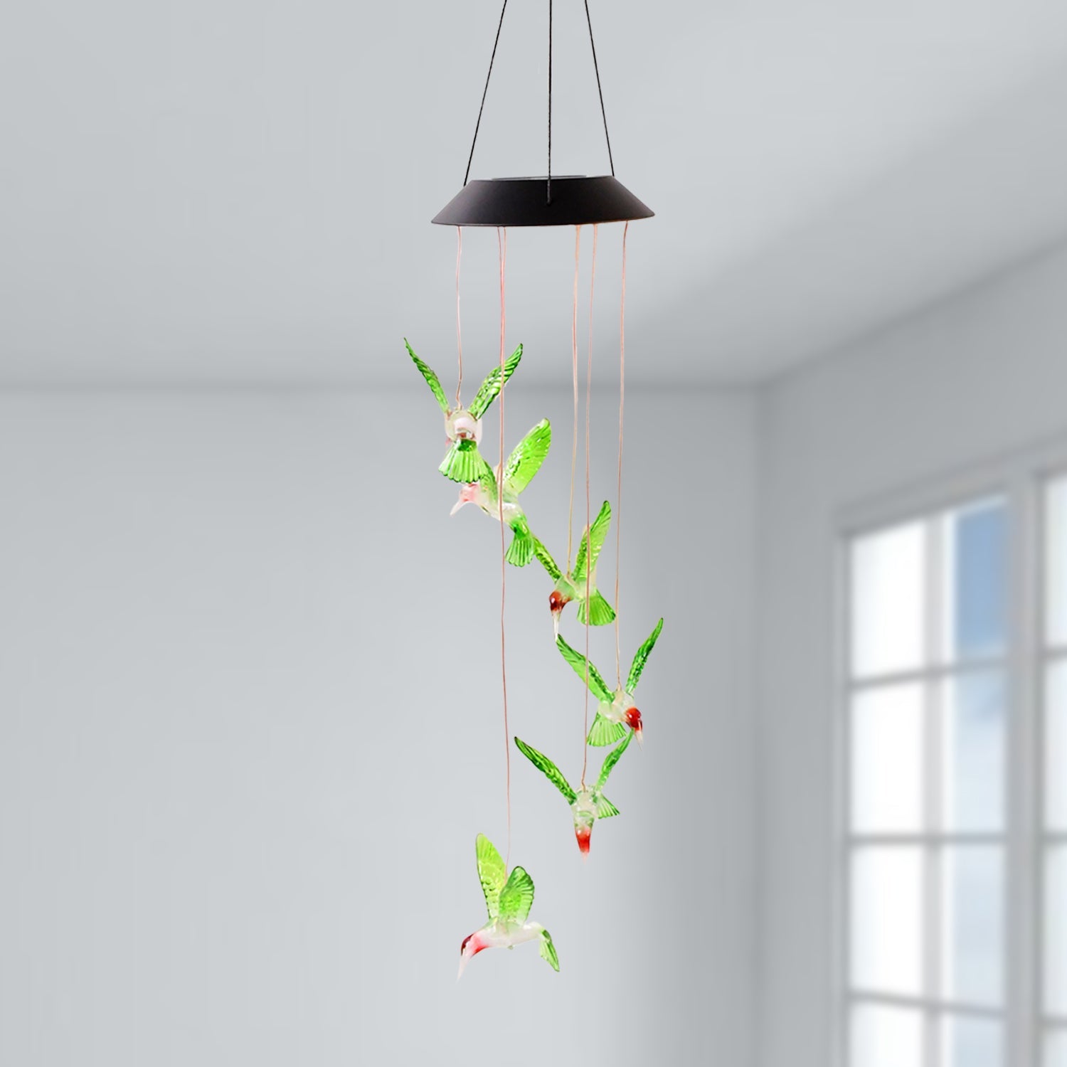 ALVENZA Solar Hummingbird Wind Chimes – Colorful LED Garden Decor