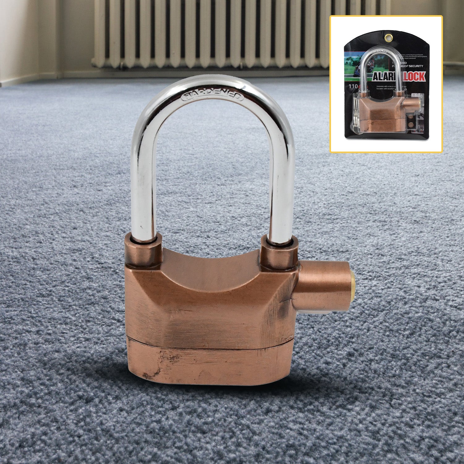 ALVENZA Security Alarm Lock – Waterproof Anti-Theft Padlock | AutoSafeo