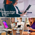 ALVENZA Adjustable Phone Stand – 3-Way Desk Mobile Holder with Mirror | Deskrova