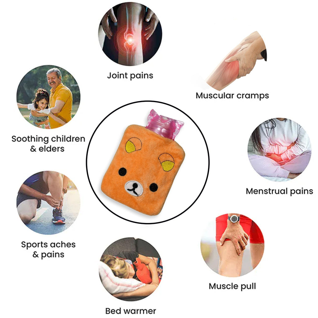 Hot Water Bag for Pain Relief Soft Cover & Portable Design - Detail View 5