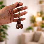 ALVENZA Bal Krishna Makhan Chor Keychain – Premium Antique Gold Finish