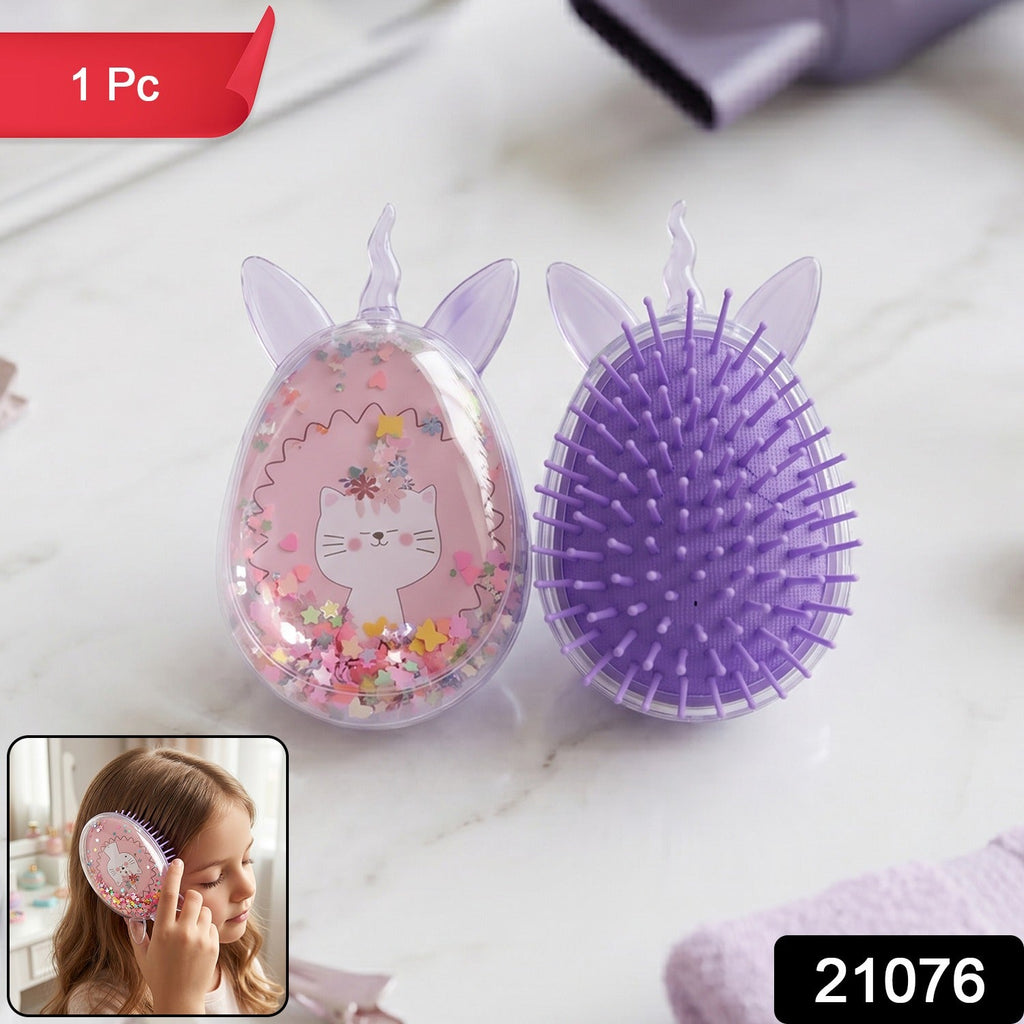 Cute Unicorn Hair Comb Fun, Detangling & Stylish for Kids - Side View