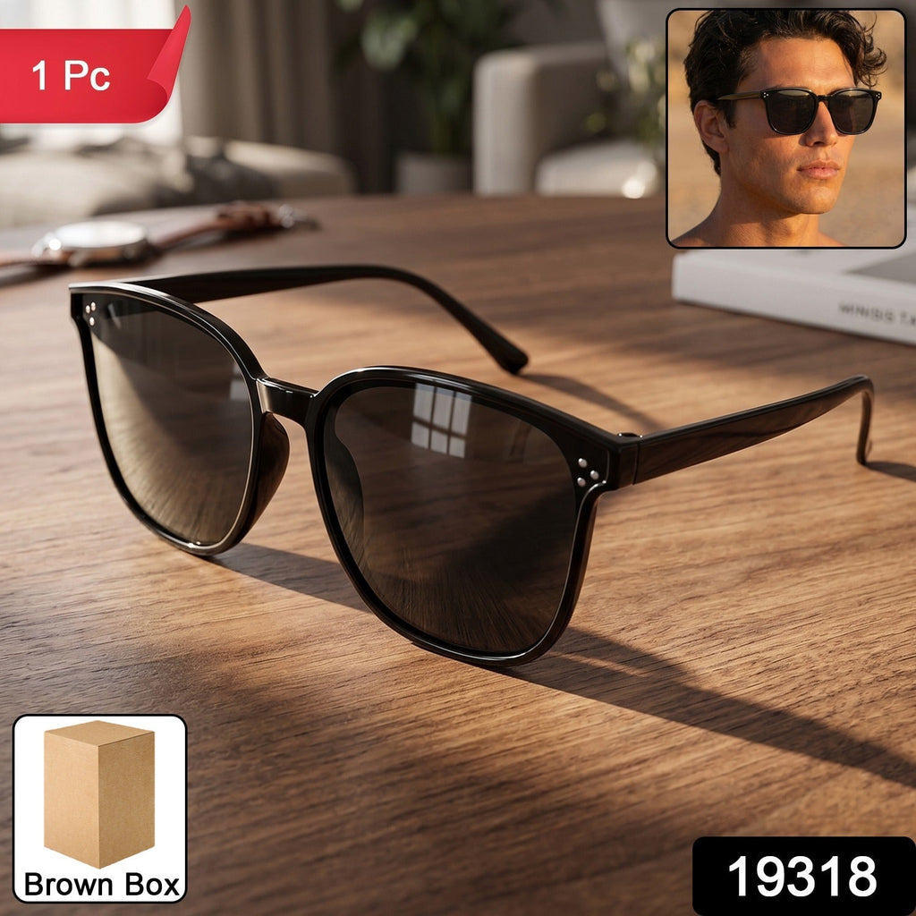 UV Protection Sunglasses Classic Black Frame for Men & Women - Side View