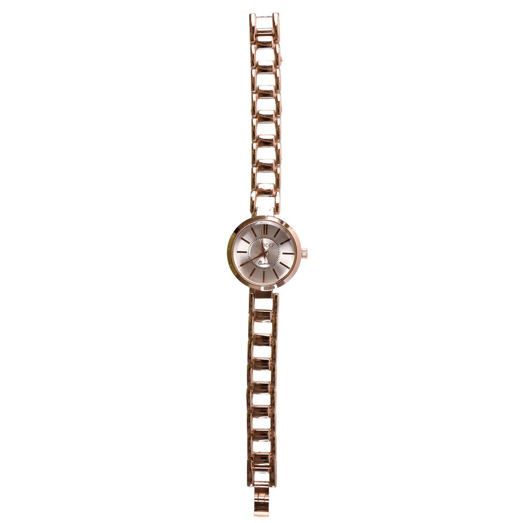 Women’s Rose Gold Round Dial Watch – Elegant & Stylish Accessory
