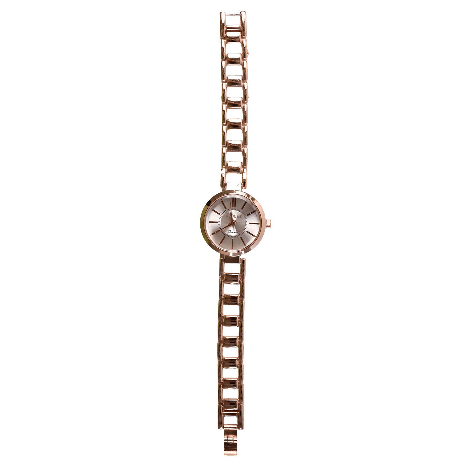 Women’s Rose Gold Round Dial Watch – Elegant & Stylish Accessory