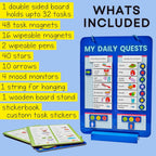 Magnetic Routine Board Engaging Habit Tracker for Kids - Detail View 5