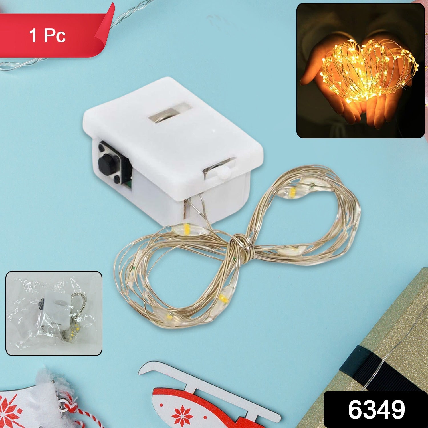 LED Fairy Lights Battery Operated for Festive Decor and Events - Side View