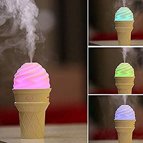 Ice Cream LED Humidifier Portable Air Moisturizer & Fragrance Diffuser - Front View