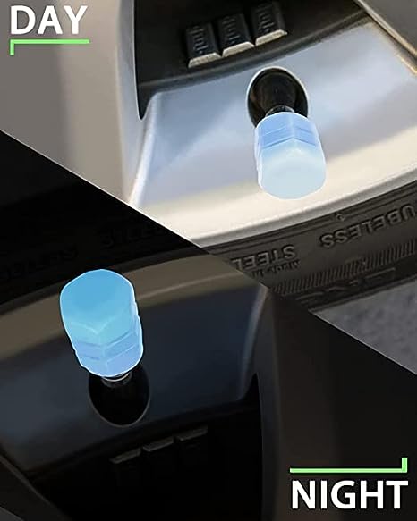 ALVENZA Luminous Tyre Valve Caps – Glow-in-Dark, Universal Fit | RaceVault