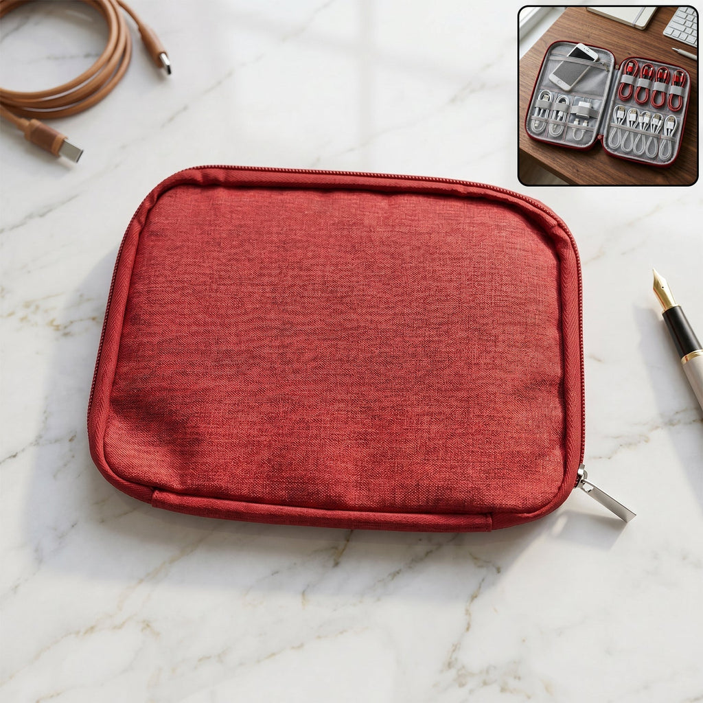 Multi-zip Pouch Organizer Compact Storage for Travel & Home