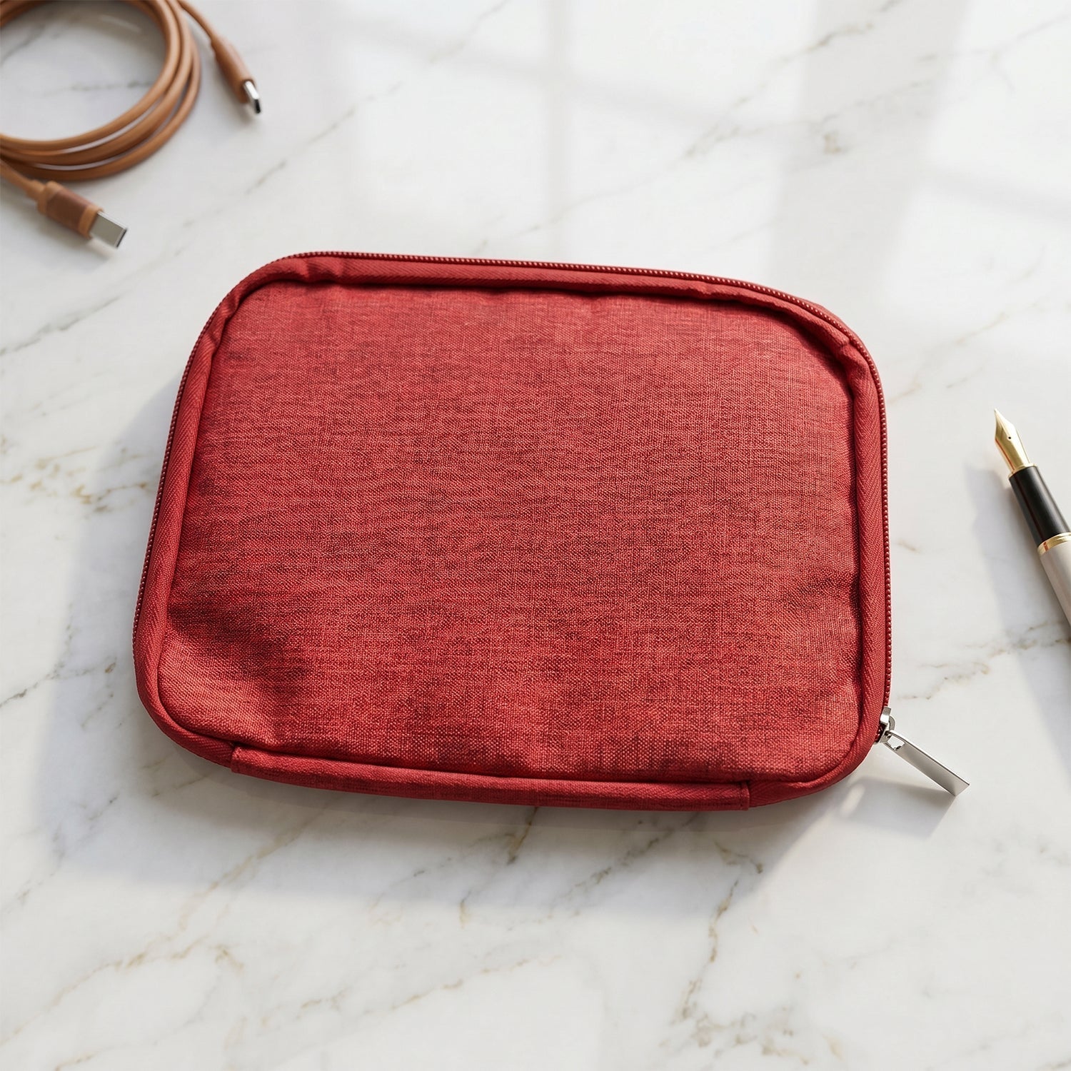 Multi-zip Pouch Organizer Compact Storage for Travel & Home - Back View
