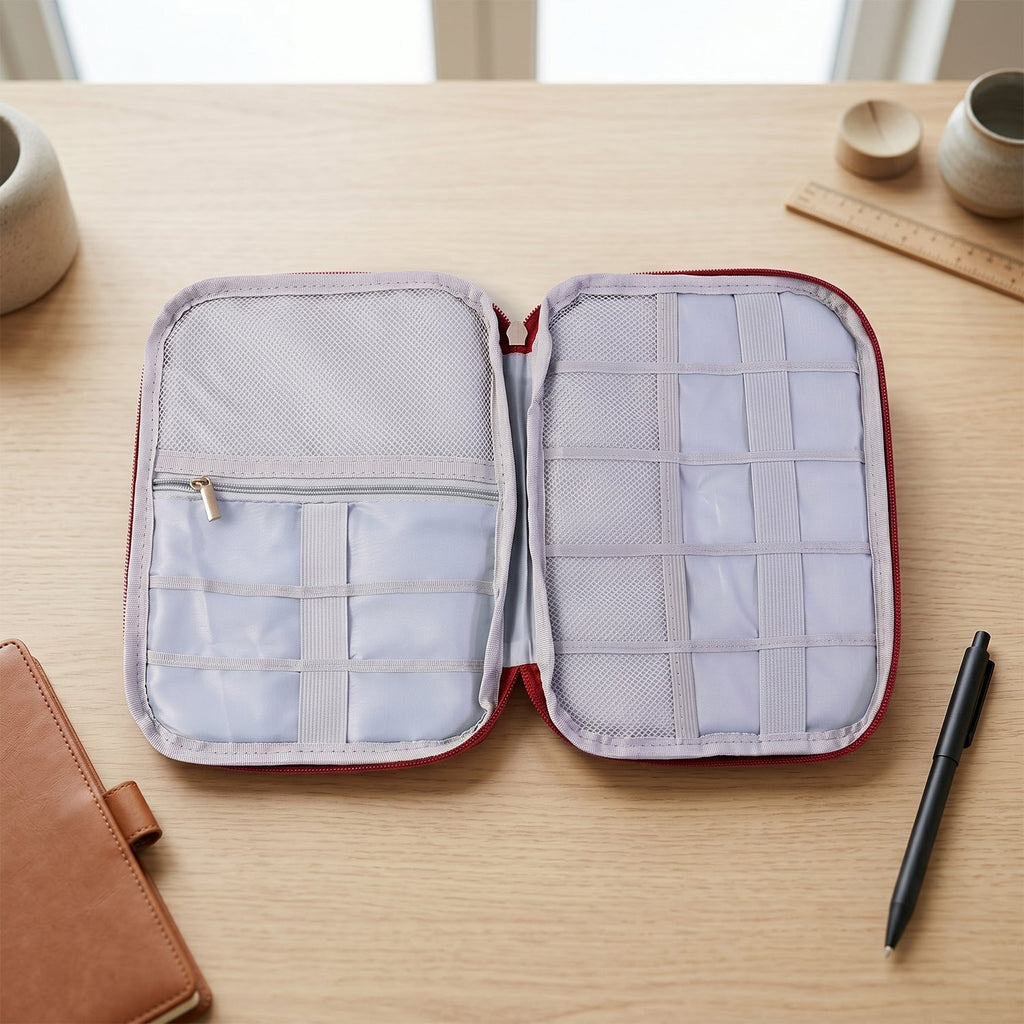 Multi-zip Pouch Organizer Compact Storage for Travel & Home - Detail View 6
