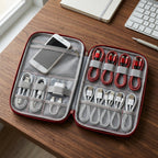 Multi-zip Pouch Organizer Compact Storage for Travel & Home - Front View