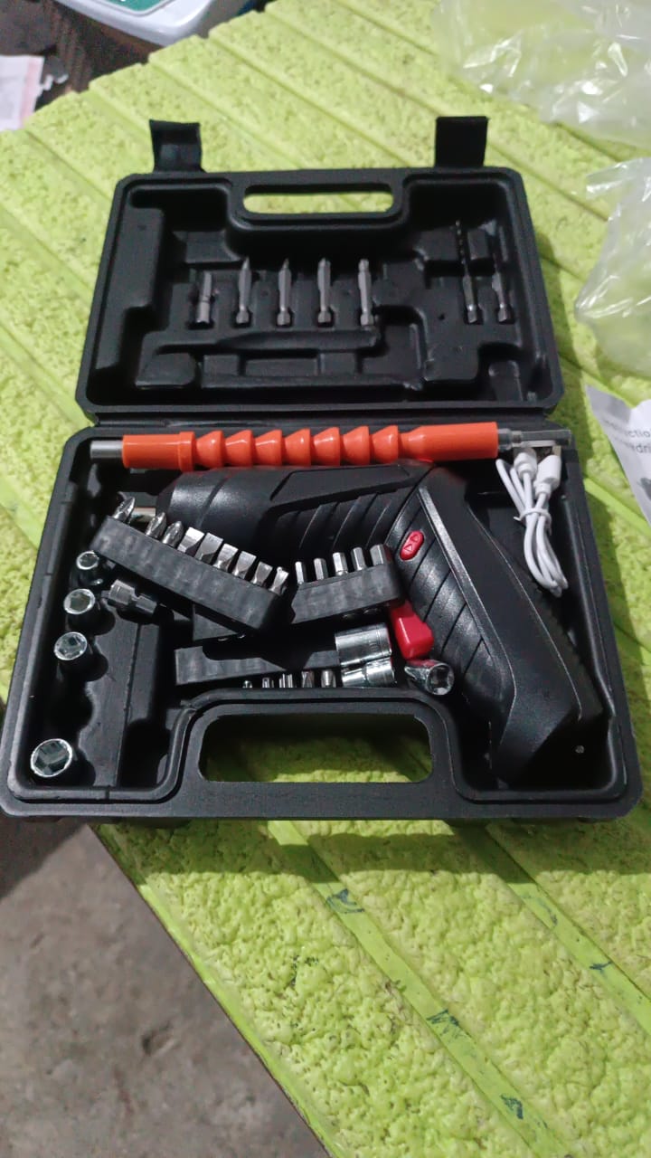 ALVENZA Cordless Electric Screwdriver – 48-Pc Bit Set & LED | BoltForce